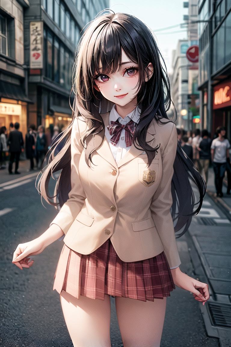 ブレザーのJK風美少女｜アニメイラスト系脱衣ブロック崩しゲームのサムネイル